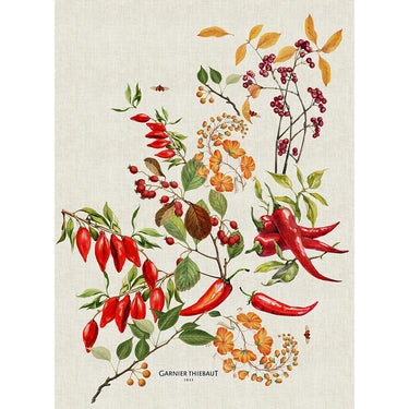 Kitchen towel featuring peppers