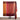 Person holding a large plaid blanket with red and brown colors on a white background