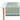 Green patterned table runner on a white table