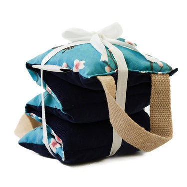 Baudelaire - Teal Cherry Stone Pillow