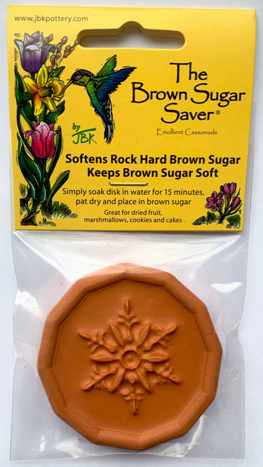 JBK Pottery - Brown Sugar Saver - Snowflake Elsa - Keeps Brown Sugar Soft