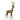 Gold deer statue on a white background