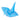 Urban Tokyo - Origami Crane Porcelain Chopsticks Rest 2"L Blue