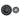 Set of black grinding wheels on a white background