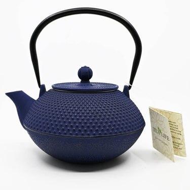Urban Tokyo - Blue Hobnail Design 44oz Cast Iron Tea Pot (1/6)