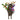 Knitted reindeer ornament with a scarf and mistletoe on a white background