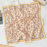 Scarvii - Garden Floral Print Square Scarf | Yellow