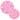 Pink and white paper plate with vine design