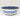 Ceramic bowl with blue floral pattern on a white background