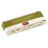 Nougat Candy studded with Pistachio on a white background. 