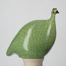 Guinea Fowl by Ceramiques de Lussan in Green Spotted Yellow