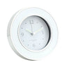 Addison Ross White and Silver Silent Alarm Clock
