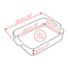 Measurements for Peugeot Red Appolia 10” Rectangular Ceramic Baker with Handles at Welcome Home in Annapolis