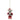 Decorative mouse ornament dressed as Santa Claus on a white background