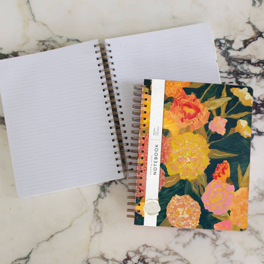 Marigolds Seedlings Large 8.5" x 11" Notebook
