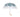 Rifle Paper Co. Hydrangea umbrella with curved handle.