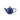 34 oz. Stoneware Ribbed Teapot, Reactive Glaze, Blue (Each One Will Vary)
