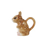 1 oz. Hand-Painted Stoneware Mouse Shaped Creamer, Brown