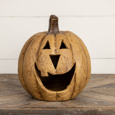11” Beige Vintage Inspired Pumpkin