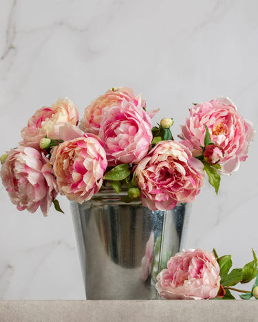 Artificial Pink Peony 19.5"