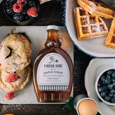 Finding Home Farms - 100% Pure Organic Maple Syrup - 12 oz Decorative Glass