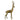 Gold deer statue on a white background